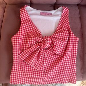 Adorable Anthropologie checkered crop top